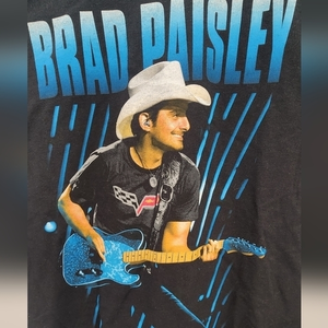 Brad Paisley‎ 2014 Country Nation Tour Black Graphic T-Shirt Size Large T166.